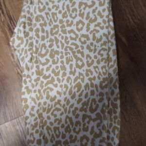JCrew denim size 29 toothpick tan and white animals print